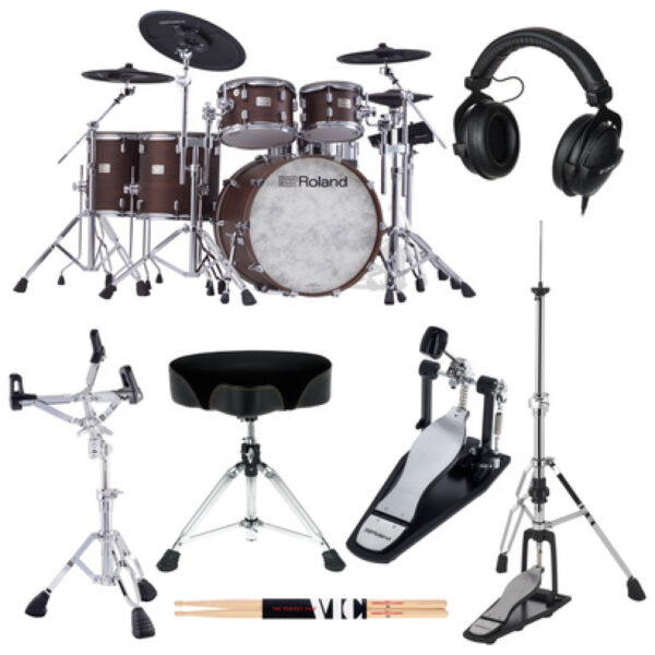 Roland VAD716-SW E-Drum Set Bundle