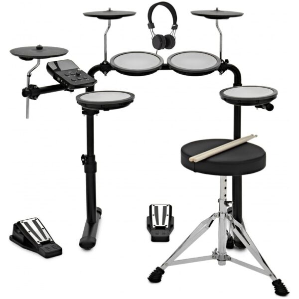 VISIONDRUM Compact Mesh Electronic Drum Kit With Stool and Headphones - Nearly New