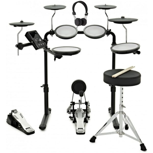 VISIONDRUM-PRO-Elektronisch-Drumstel-met-Kruk-Hoofdtelefoon-Bluetooth VISIONDRUM-PRO Elektronisch Drumstel met Kruk Hoofdtelefoon & Bluetooth